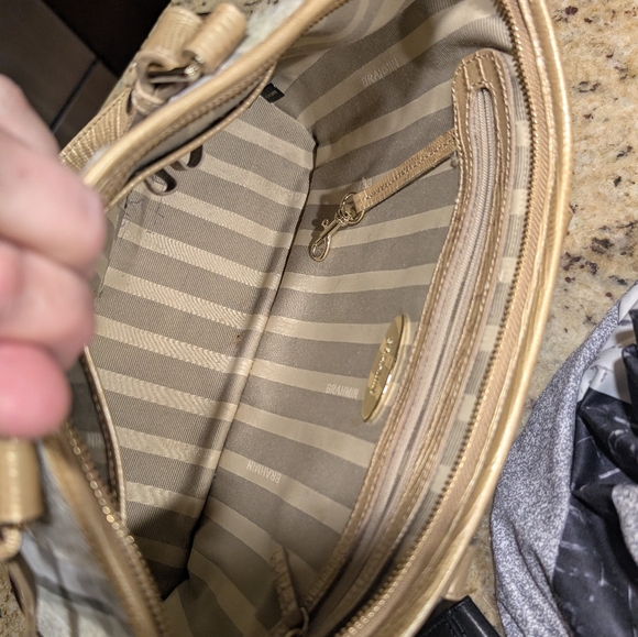 Brahmin Melbourne Mini Asher Croc Embossed Satchel Calf Hair Excellent - Picture 6 of 8